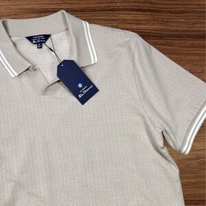 Ben Sherman Men’s Short Sleeve Polo Shirt. Oatmeal Color. Size Medium